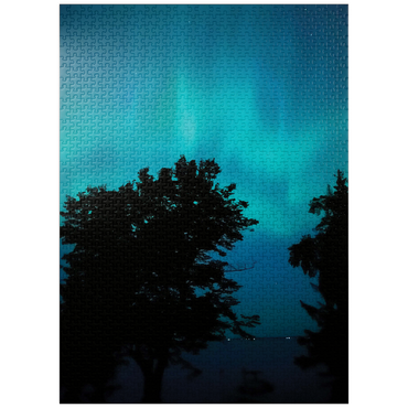 puzzleplate Nature Photography: Northern Lights, Aurora Night Sky, Minnesota, USA 1000 Jigsaw Puzzle