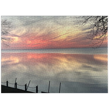 puzzleplate Nature Photography: Tranquil Minnesota Sunset, Mille Lacs Lake 1000 Jigsaw Puzzle