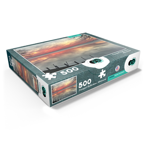 Nature Photography: Tranquil Minnesota Sunset, Mille Lacs Lake 500 Jigsaw Puzzle box view1