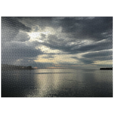 puzzleplate Nature Photography: Placid Lake Sunset, Minnesota, USA 1000 Jigsaw Puzzle