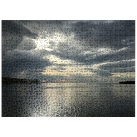 puzzleplate Nature Photography: Placid Lake Sunset, Minnesota, USA 500 Jigsaw Puzzle