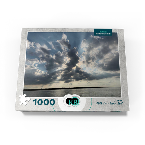Nature Photography: Sunset Mille Lacs Lake, Minnesota, USA 1000 Jigsaw Puzzle box view3