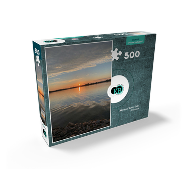 Nature Photography: Mirrored Sunset Lake, Wisconsin, USA 500 Jigsaw Puzzle box view2