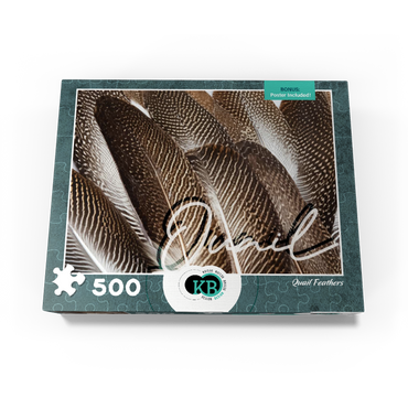 Animal Photography: Quail Feathers, Birds no.1 500 Jigsaw Puzzle box view3