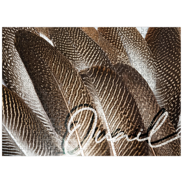 puzzleplate Animal Photography: Quail Feathers, Birds no.1 500 Jigsaw Puzzle