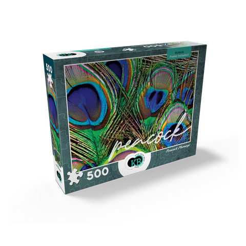 Animal Photography: Peacock Feathers Plumage, Birds no.2 500 Jigsaw Puzzle box view2