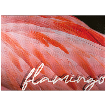 puzzleplate Animal Photography: Flamingo Feathers, Birds no.3 1000 Jigsaw Puzzle