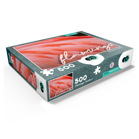 Animal Photography: Flamingo Feathers, Birds no.3 500 Jigsaw Puzzle box view1