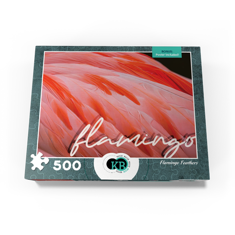 Animal Photography: Flamingo Feathers, Birds no.3 500 Jigsaw Puzzle box view3