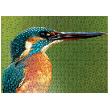 puzzleplate Animal Photography: Birds, Majestic Kingfisher 500 Jigsaw Puzzle