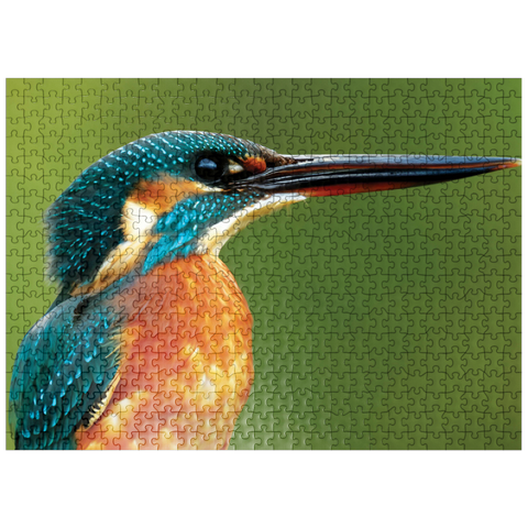 puzzleplate Animal Photography: Birds, Majestic Kingfisher 500 Jigsaw Puzzle