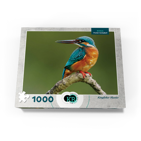 Animal Photography: Birds, Kingfisher Hunting 1000 Jigsaw Puzzle box view3