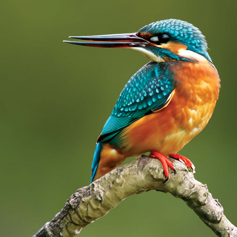 Animal Photography: Birds, Kingfisher Hunting 1000 Jigsaw Puzzle 3D Modell