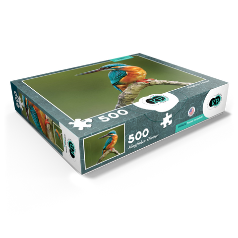 Animal Photography: Birds, Kingfisher Hunting 500 Jigsaw Puzzle box view1