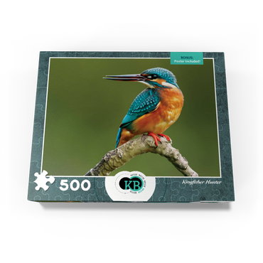 Animal Photography: Birds, Kingfisher Hunting 500 Jigsaw Puzzle box view3