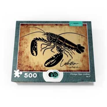 Vintage Artwork: Lobster Sign, no.2 500 Jigsaw Puzzle box view3