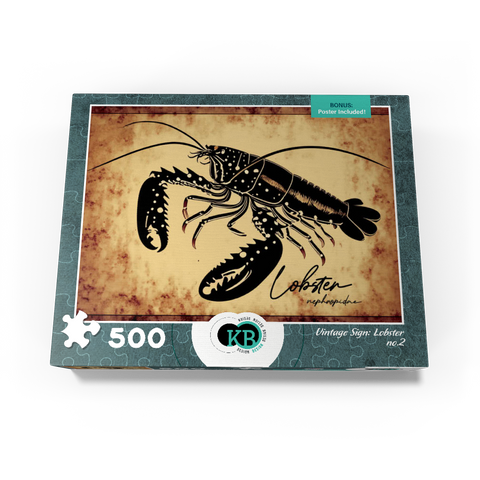 Vintage Artwork: Lobster Sign, no.2 500 Jigsaw Puzzle box view3