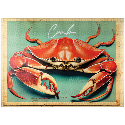 puzzleplate Vintage Artwork: Crab Sign, no.3 1000 Jigsaw Puzzle