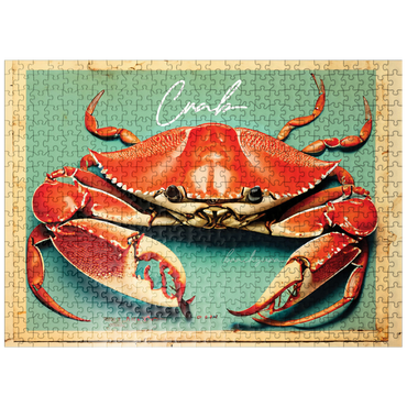 puzzleplate Vintage Artwork: Crab Sign, no.3 500 Jigsaw Puzzle