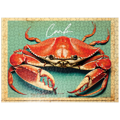 puzzleplate Vintage Artwork: Crab Sign, no.3 500 Jigsaw Puzzle