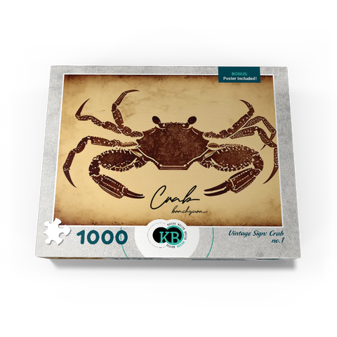 Vintage Artwork: Crab Sign, no.1 1000 Jigsaw Puzzle box view3