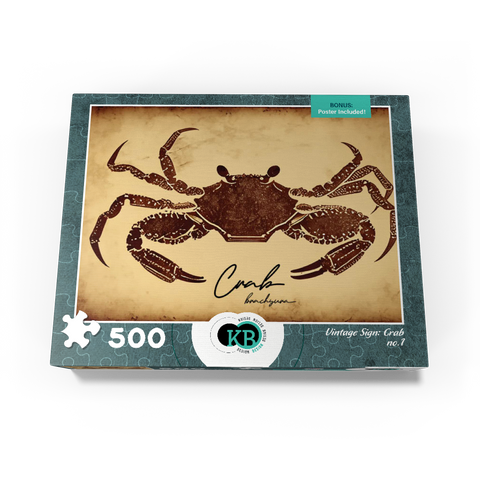 Vintage Artwork: Crab Sign, no.1 500 Jigsaw Puzzle box view3