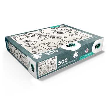 Illustration Artwork: Hieroglyphic Birds, no.2 500 Jigsaw Puzzle box view1