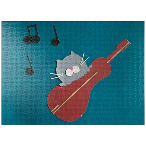 puzzleplate Illustration Artwork: Cat In The Fiddle 1000 Jigsaw Puzzle