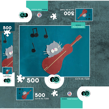 Illustration Artwork: Cat In The Fiddle 500 Jigsaw Puzzle box 3D Modell