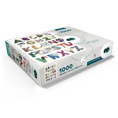 Illustration Artwork: Hand-Drawn Alphabet Animals 1000 Jigsaw Puzzle box view1