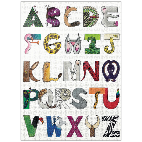 puzzleplate Illustration Artwork: Hand-Drawn Alphabet Animals 1000 Jigsaw Puzzle