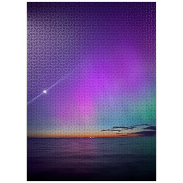puzzleplate Nature Photography: Northern Lights, Aurora Sky Burst 1000 Jigsaw Puzzle