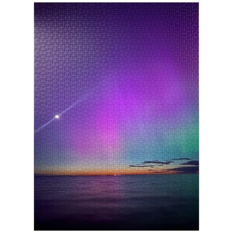 puzzleplate Nature Photography: Northern Lights, Aurora Sky Burst 1000 Jigsaw Puzzle