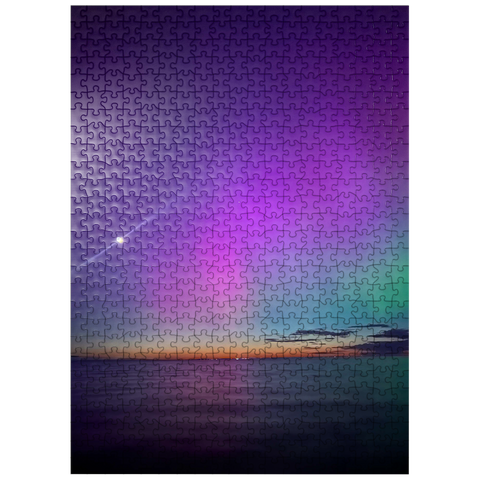 puzzleplate Nature Photography: Northern Lights, Aurora Sky Burst 500 Jigsaw Puzzle