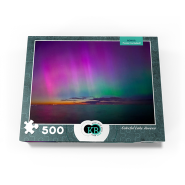 Nature Photography: Northern Lights, Colorful Lake Aurora 500 Jigsaw Puzzle box view3