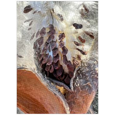 puzzleplate Macro Photography: Milkweed Pod, no.1 1000 Jigsaw Puzzle