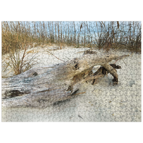 puzzleplate Nature Photography: Beach Driftwood, Hilton Head, South Carolina 500 Jigsaw Puzzle