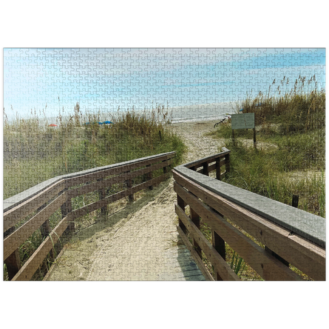 puzzleplate Nature Photography: Beach Footpath, Hilton Head, South Carolina 1000 Jigsaw Puzzle