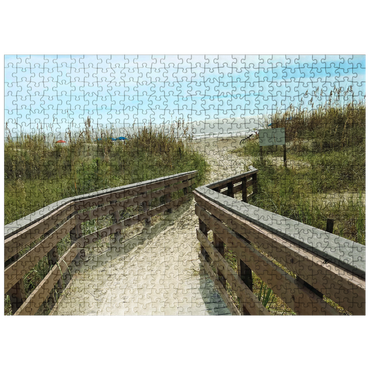 puzzleplate Nature Photography: Beach Footpath, Hilton Head, South Carolina 500 Jigsaw Puzzle