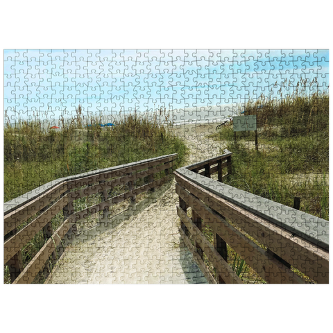 puzzleplate Nature Photography: Beach Footpath, Hilton Head, South Carolina 500 Jigsaw Puzzle