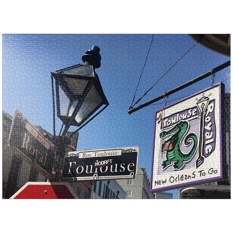 puzzleplate French Quarter Intersection- New Orleans, Louisianna 1000 Jigsaw Puzzle