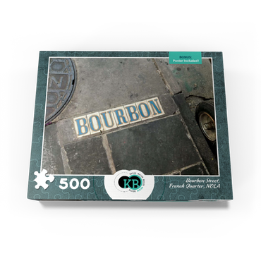 Bourbon Street Sidewalk Sign- New Orleans, Louisianna 500 Jigsaw Puzzle box view3