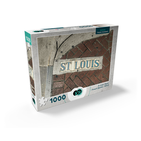 St. Louis Street Sidewalk Sign- New Orleans, Louisianna 1000 Jigsaw Puzzle box view2