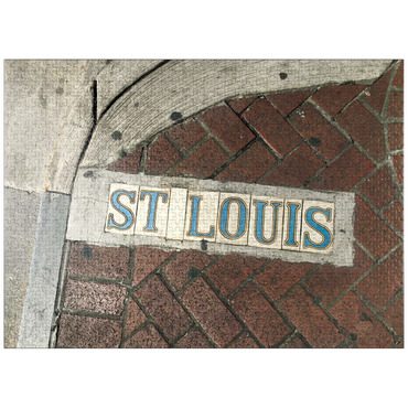 puzzleplate St. Louis Street Sidewalk Sign- New Orleans, Louisianna 1000 Jigsaw Puzzle