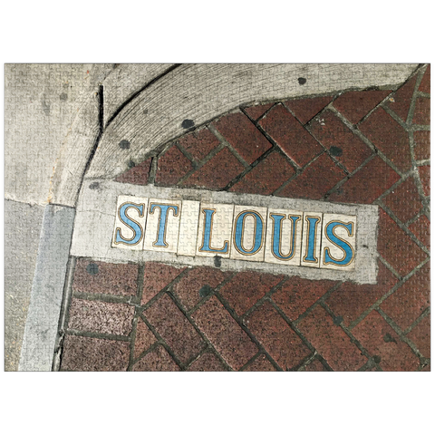 puzzleplate St. Louis Street Sidewalk Sign- New Orleans, Louisianna 1000 Jigsaw Puzzle