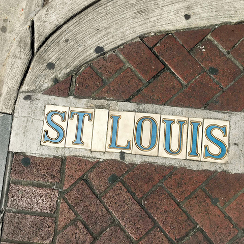 St. Louis Street Sidewalk Sign- New Orleans, Louisianna 1000 Jigsaw Puzzle 3D Modell