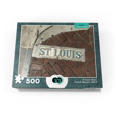 St. Louis Street Sidewalk Sign- New Orleans, Louisianna 500 Jigsaw Puzzle box view3