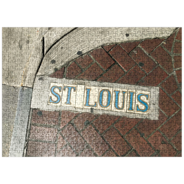 puzzleplate St. Louis Street Sidewalk Sign- New Orleans, Louisianna 500 Jigsaw Puzzle