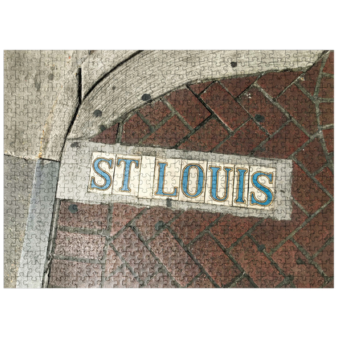 puzzleplate St. Louis Street Sidewalk Sign- New Orleans, Louisianna 500 Jigsaw Puzzle