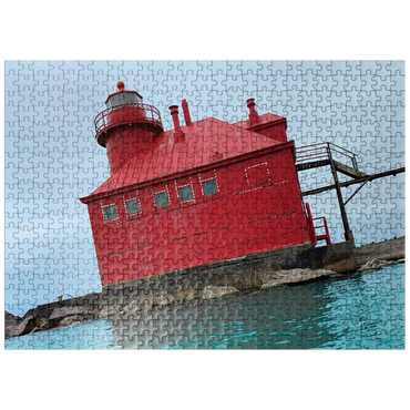 puzzleplate Pierhead Light- Sturgeon Bay, Wisconsin, no.1 500 Jigsaw Puzzle